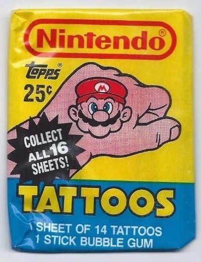 Very vintage Super Mario Tattoos from the 80's